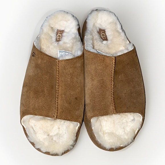 UGG Womens Greenport Slide Chestnut Suede 8 No Box - Picture 1 of 6